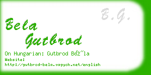 bela gutbrod business card